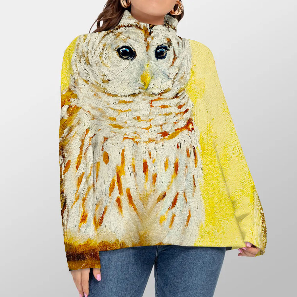 Yellow Owl Turtleneck Sweater_1_2.1