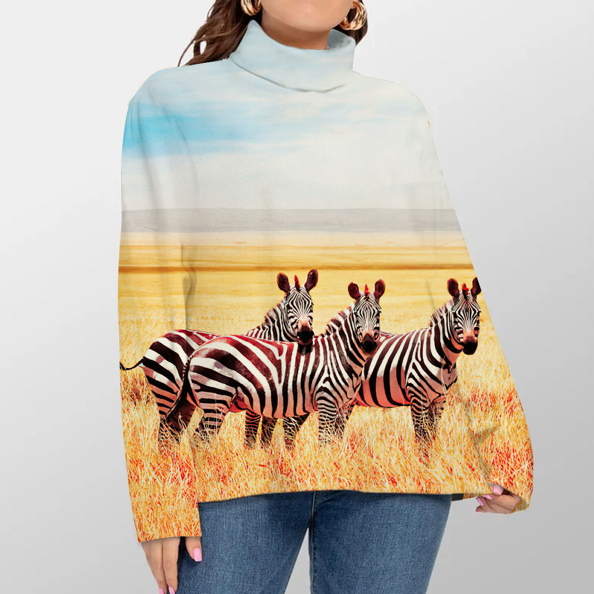 Zebra Into The Wild Turtleneck Sweater_1_2.1