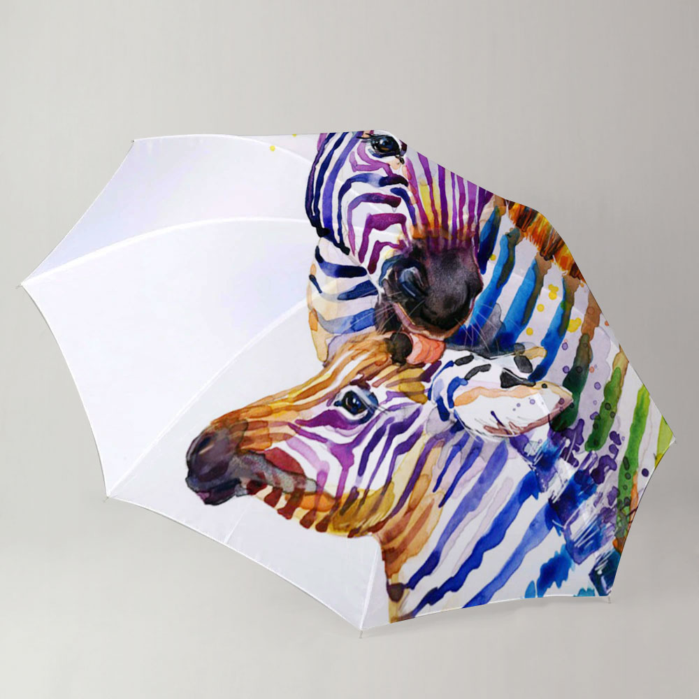Colorful Zebra Umbrella_1_2.1