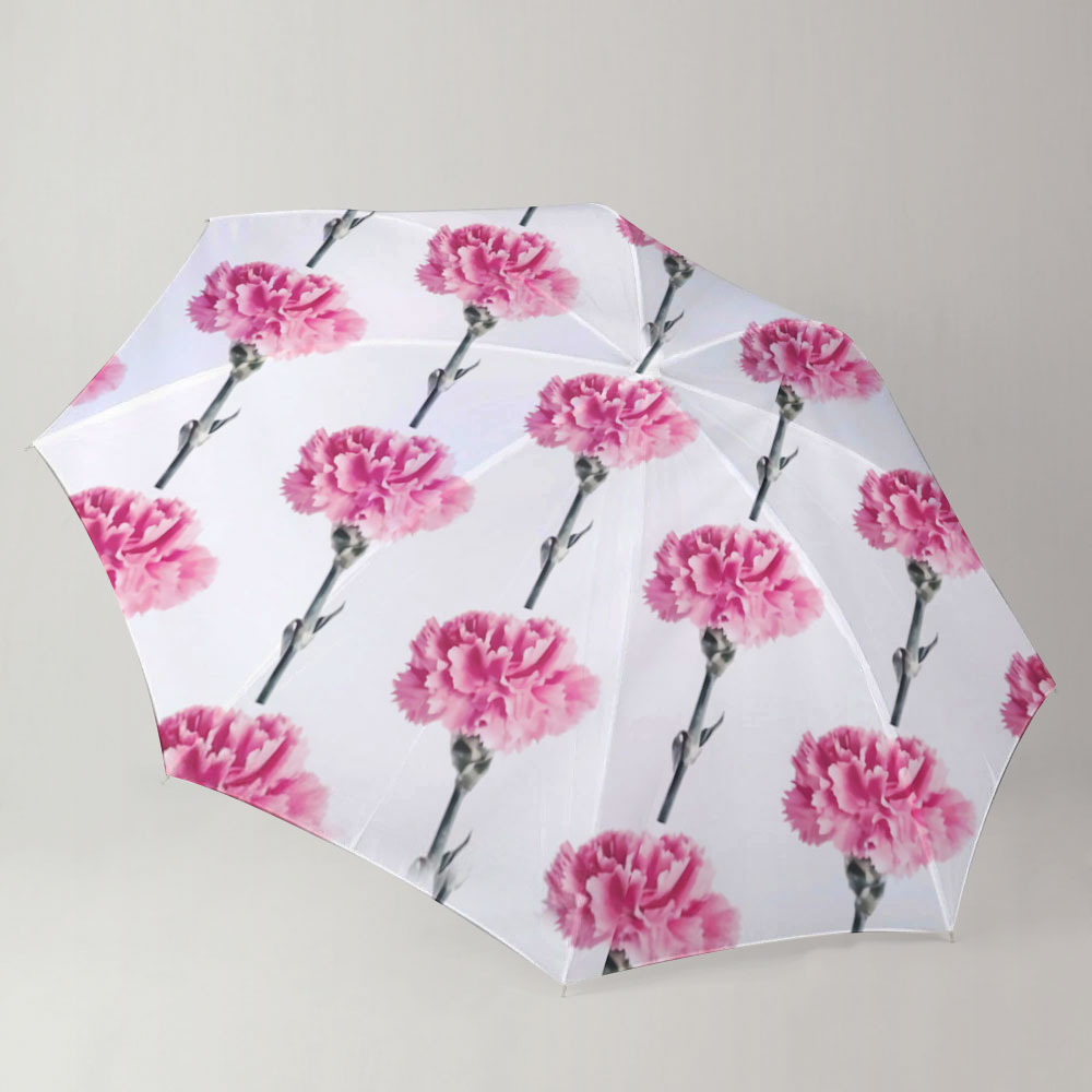 White Pink Carnations Umbrella_1_2.1