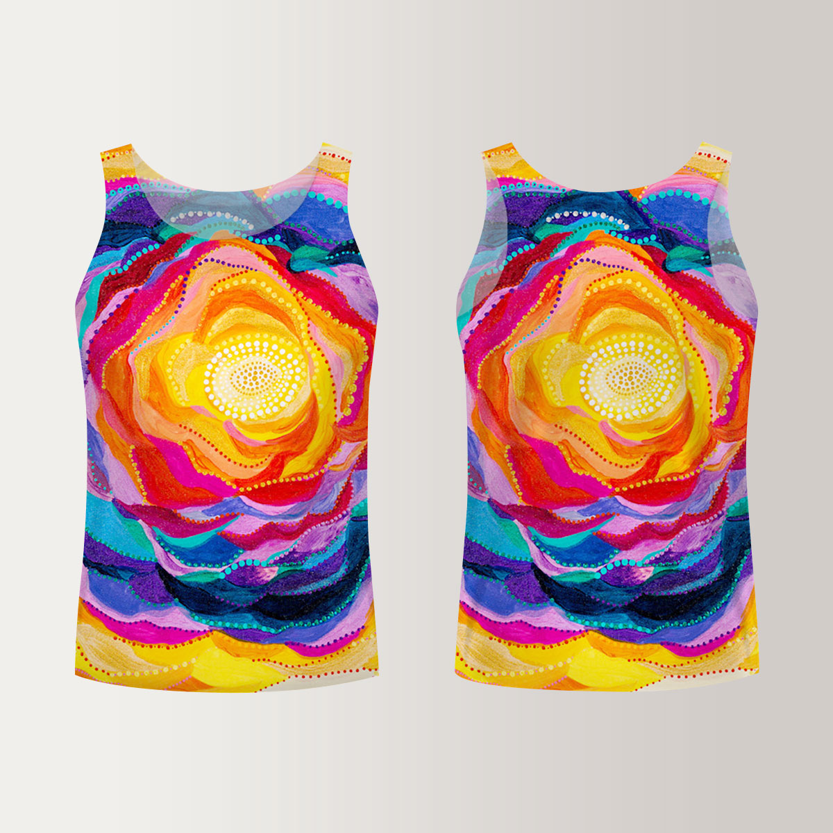 Colorful Rose Unisex Tank Top_1_2.1