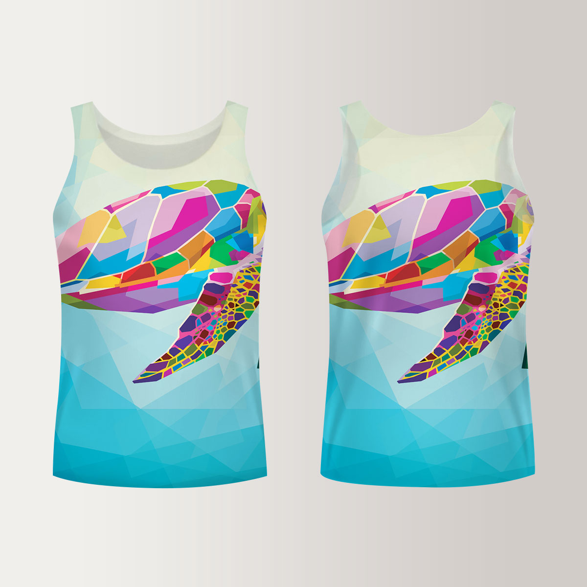 Colorful Turtle Unisex Tank Top_1_2.1