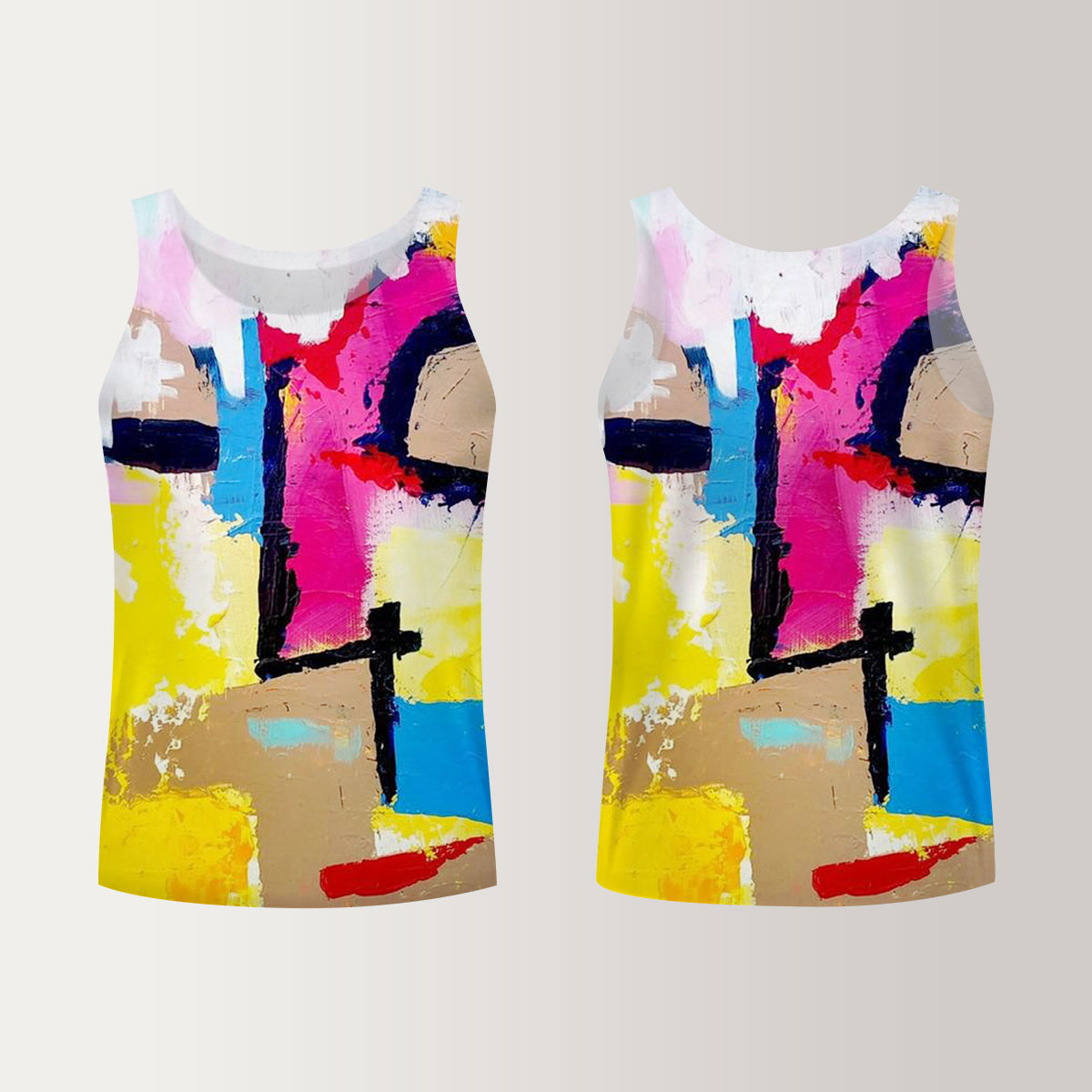 Face Abstract Unisex Tank Top_1_2.1