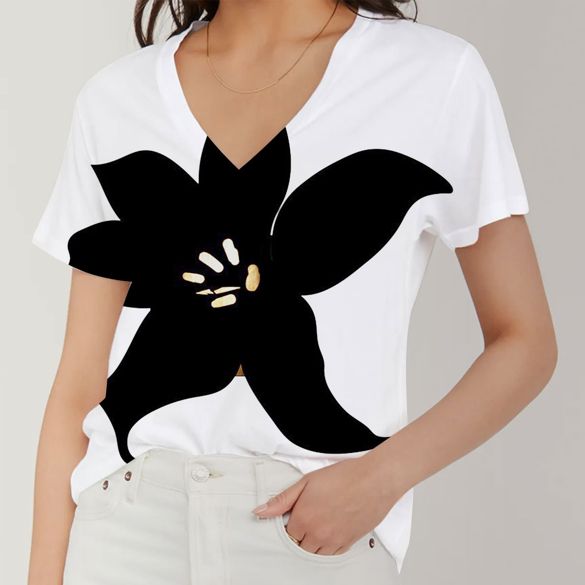 Dark Orchid V-Neck Women's T-Shirt_1_2.1