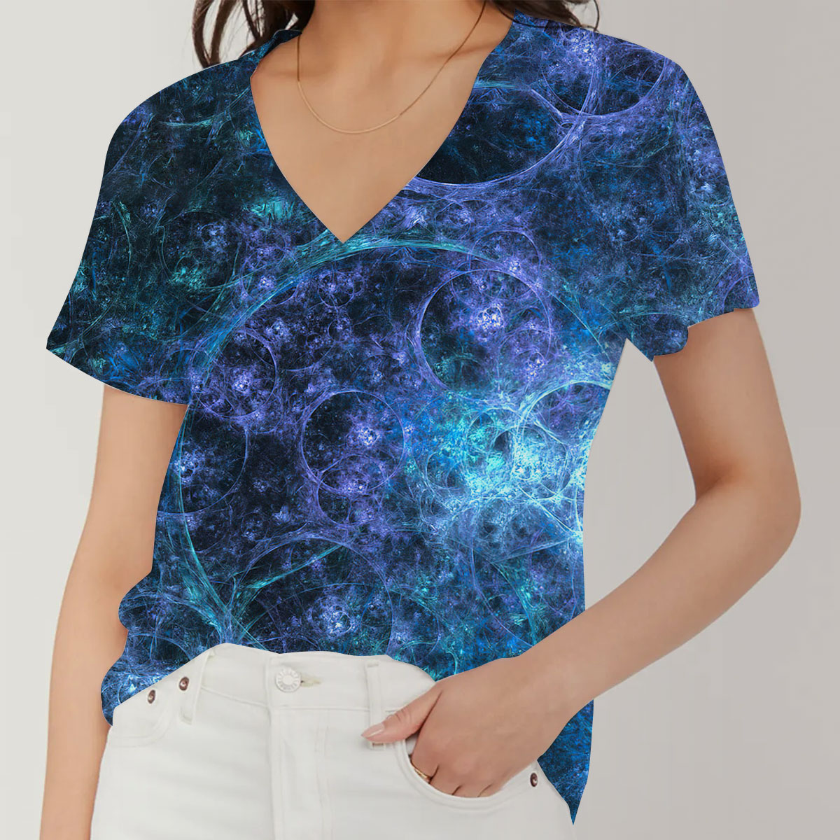 Fantasy Galaxy V-Neck Women's T-Shirt_1_2.1