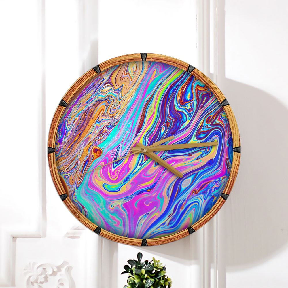 Colorful Psychedelic Wall Clock_1_2.1