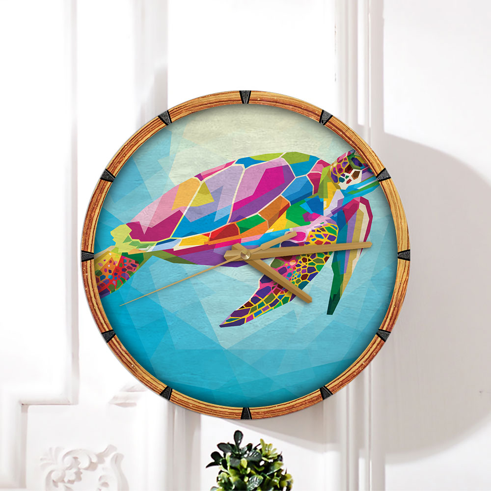 Colorful Turtle Wall Clock_1_2.1