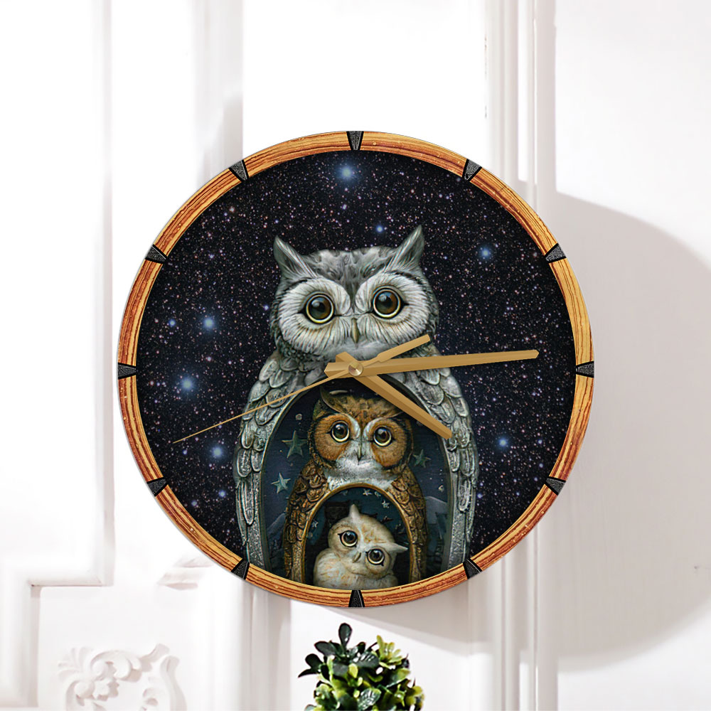 Family Owl Wall Clock_1_2.1