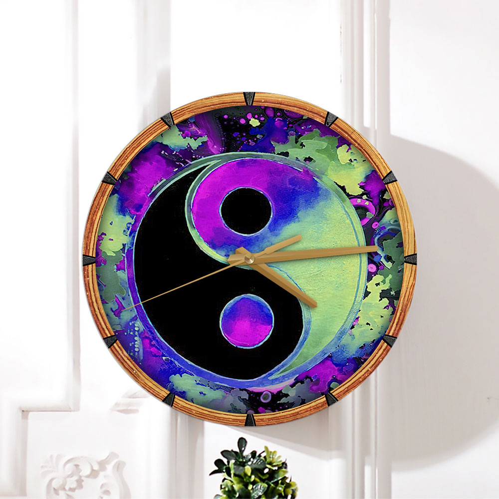 Yin Yang Trippy Wall Clock_1_2.1