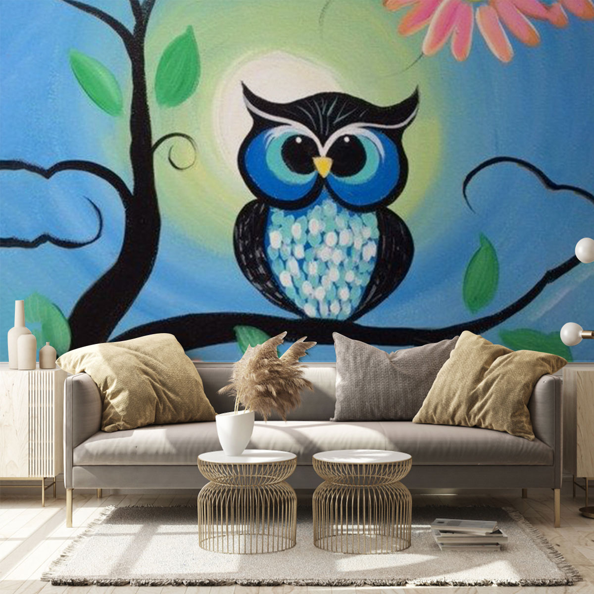 Cute Owl Wall Mural_1_2.1