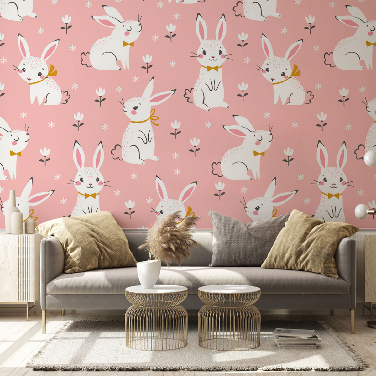 Cute Rabbit Wall Mural_1_2.1