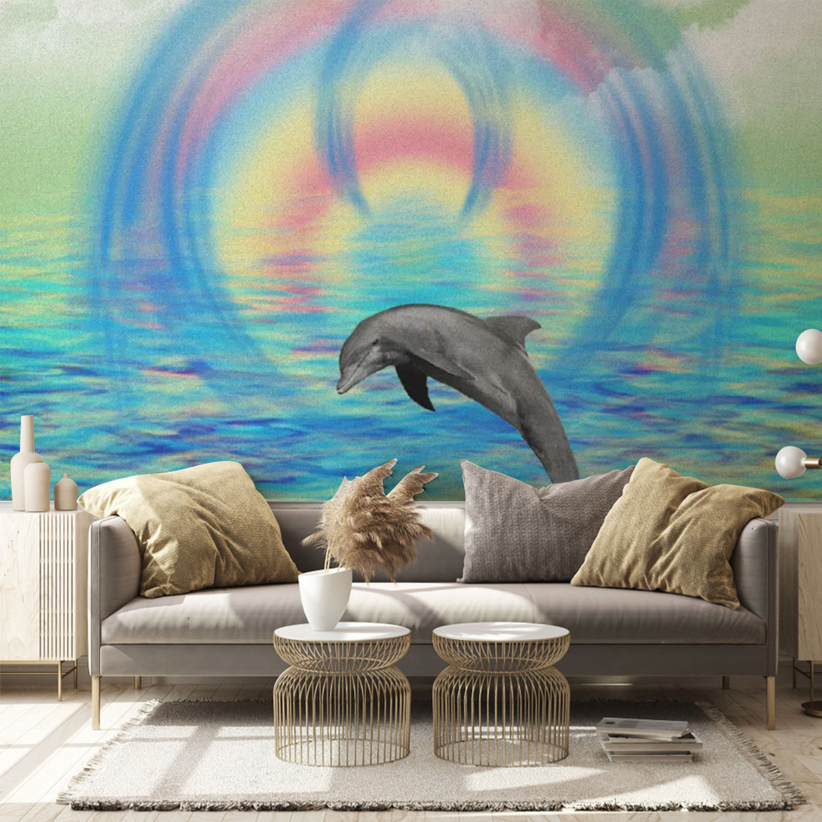 Dolphin Rising Wall Mural_1_2.1