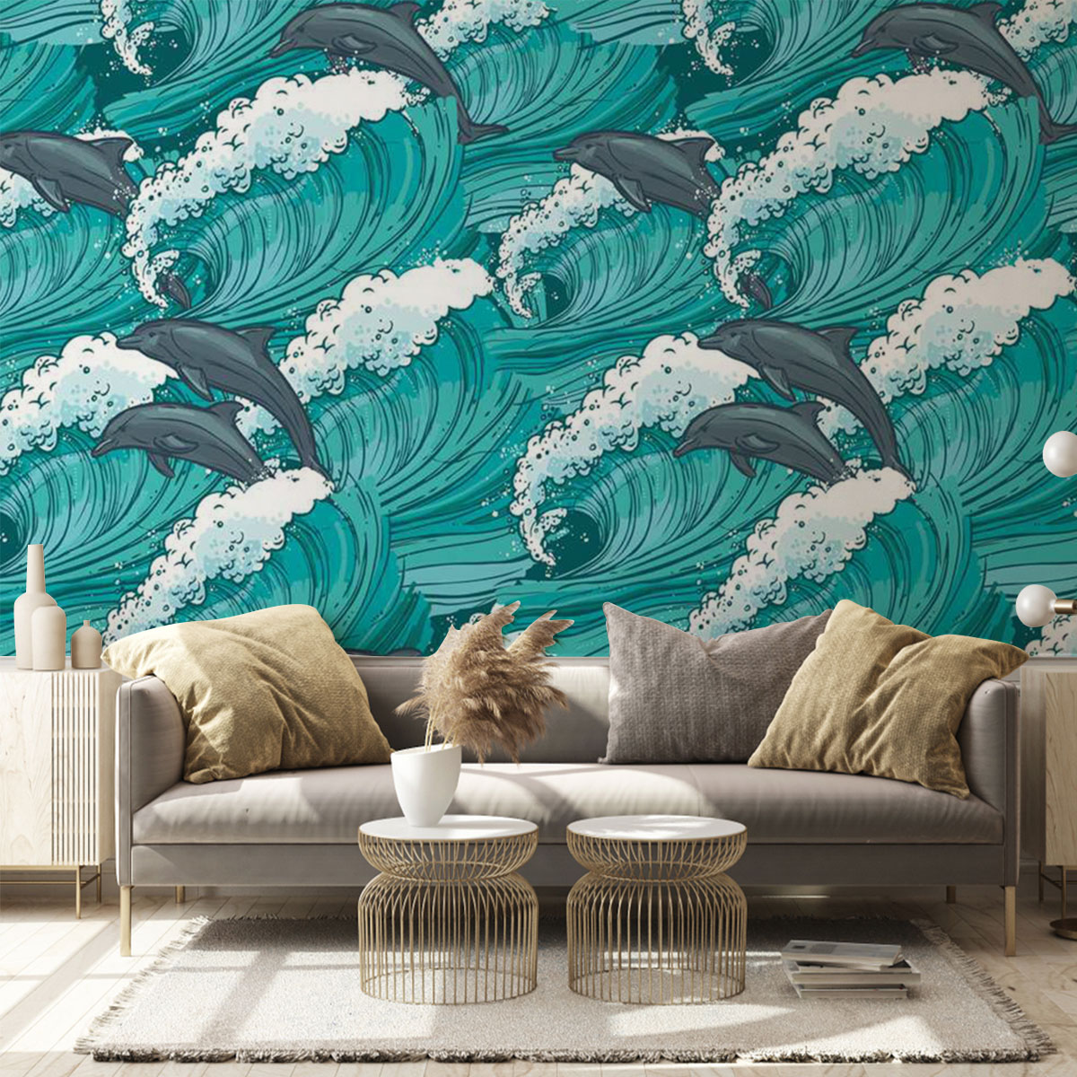 Dolphins Wall Mural_1_2.1