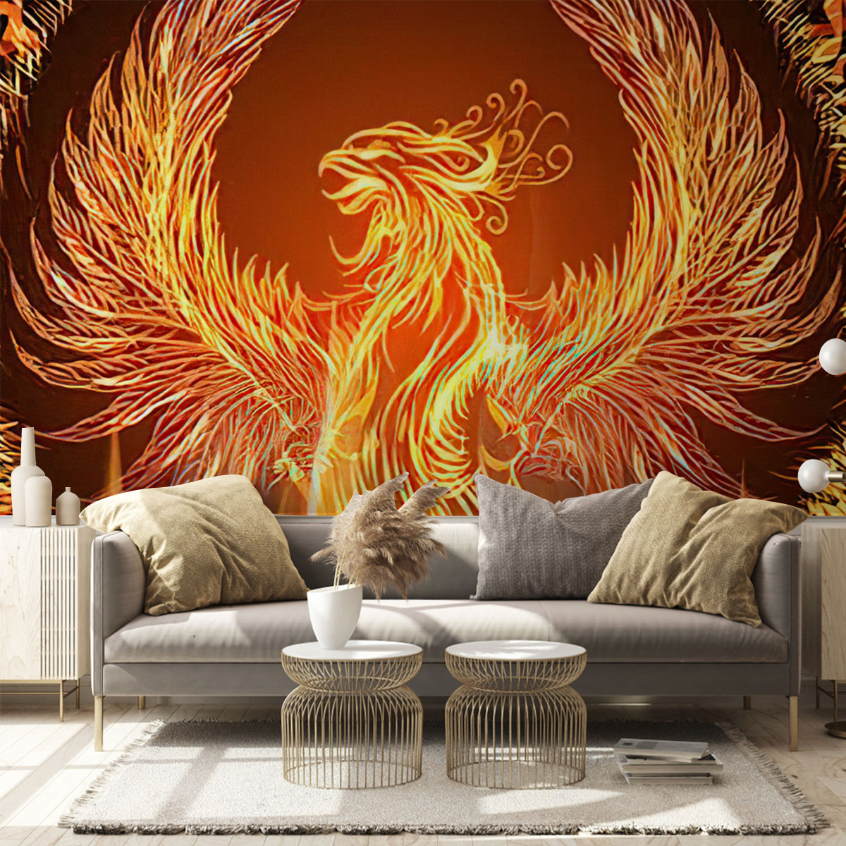 Fire Phoenix Wall Mural_1_2.1