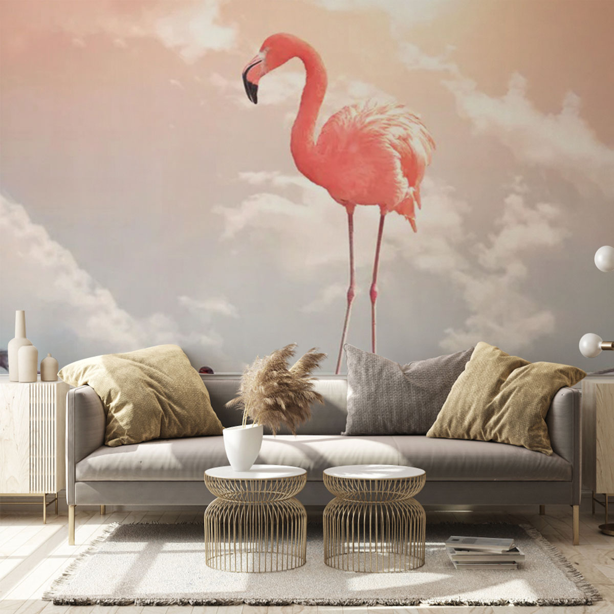 Flamingo And Friends Wall Mural_1_2.1