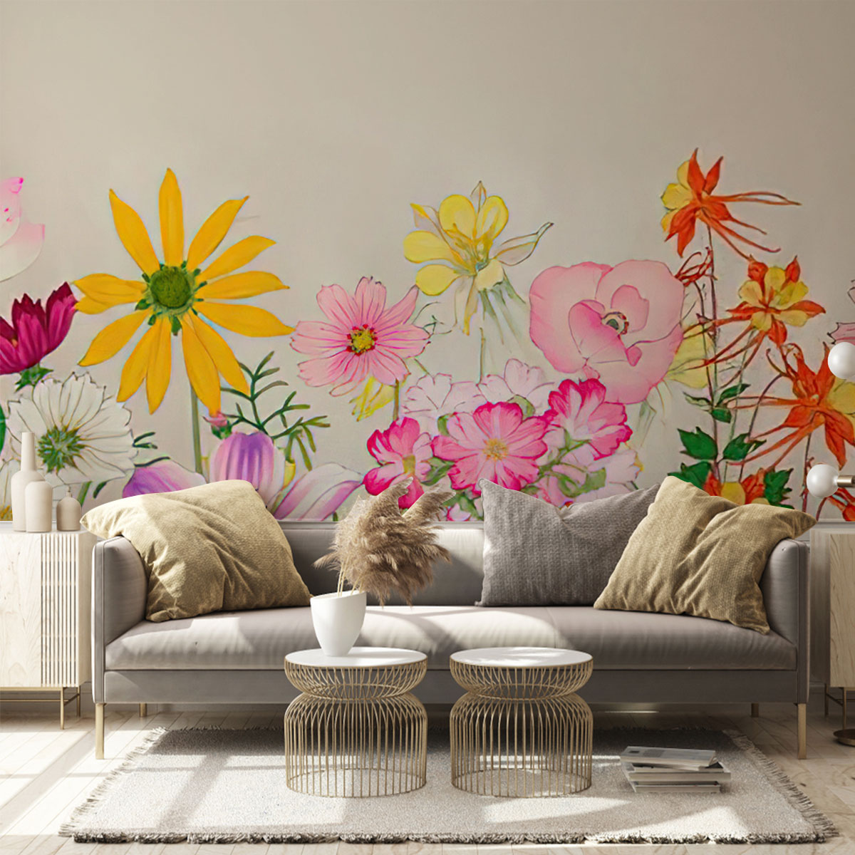 Plenty Of Flowers Wall Mural_1_2.1