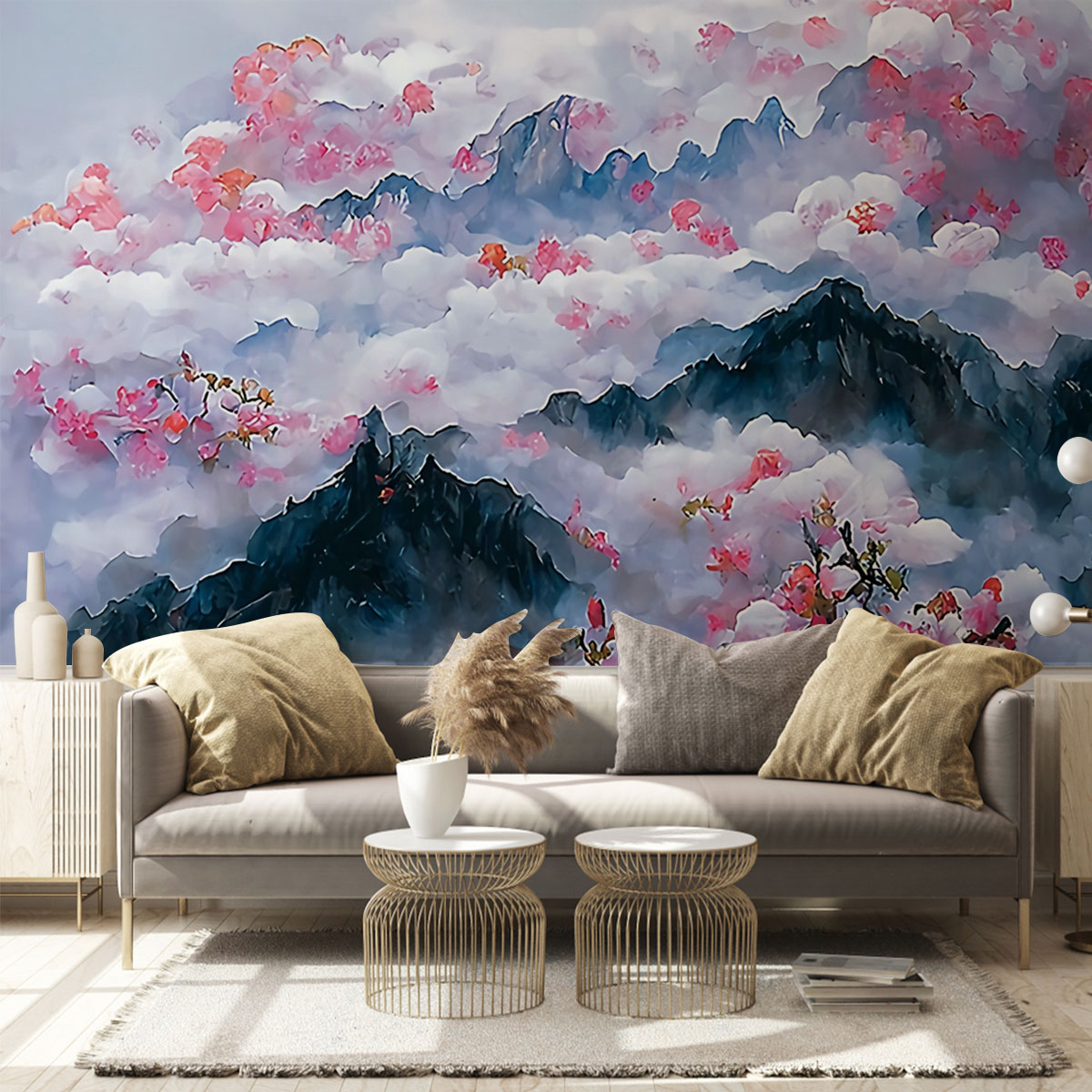 Watercolor Abstract Blossom Wall Mural_1_2.1