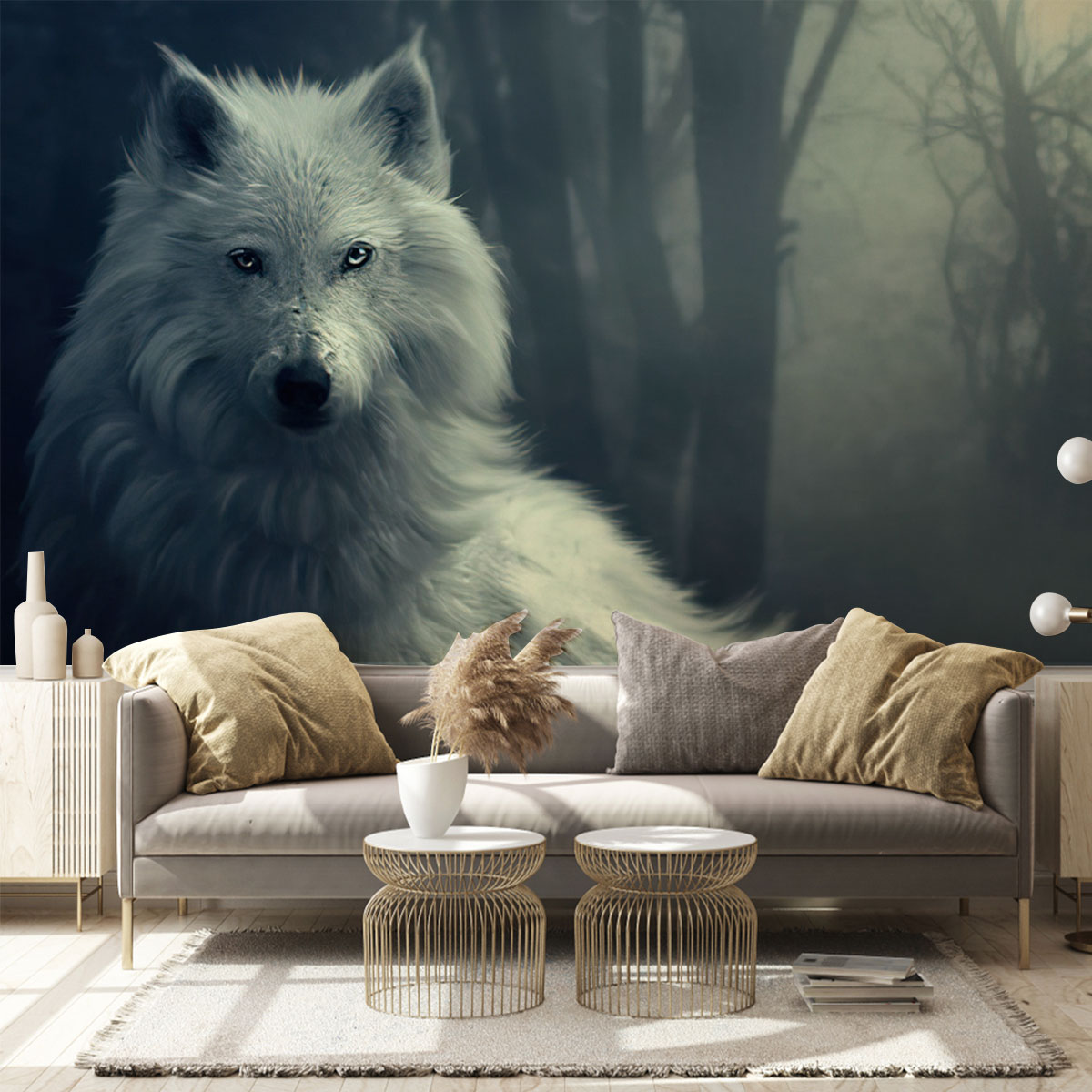 White Wolf Wall Mural_1_2.1