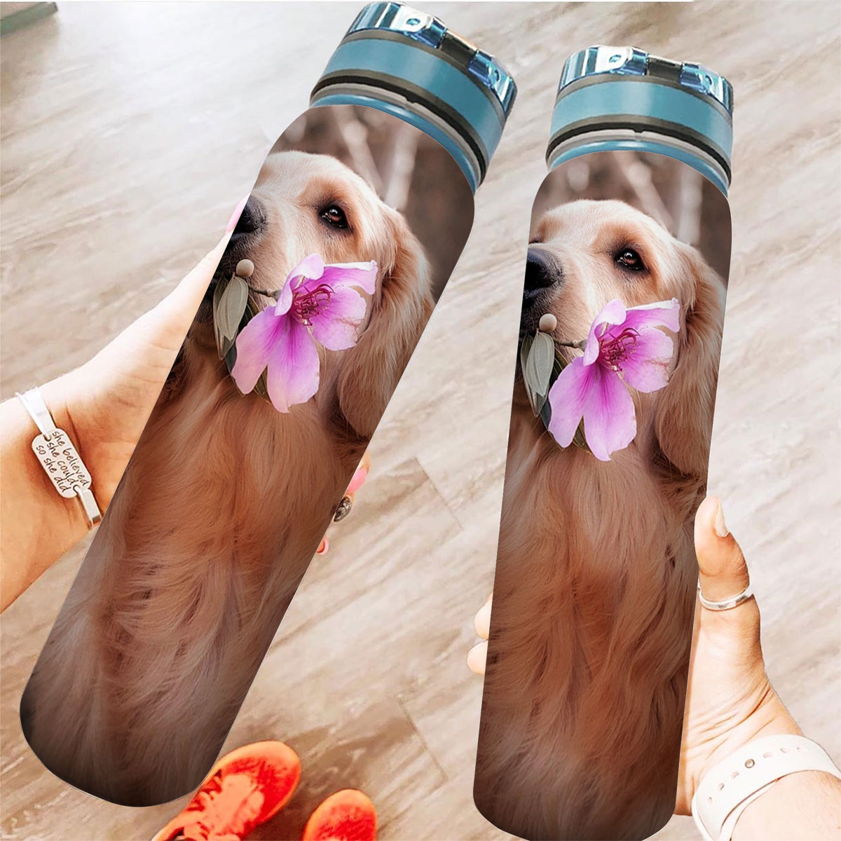 Dog Holding Flower Tracker Bottle_1_2.1