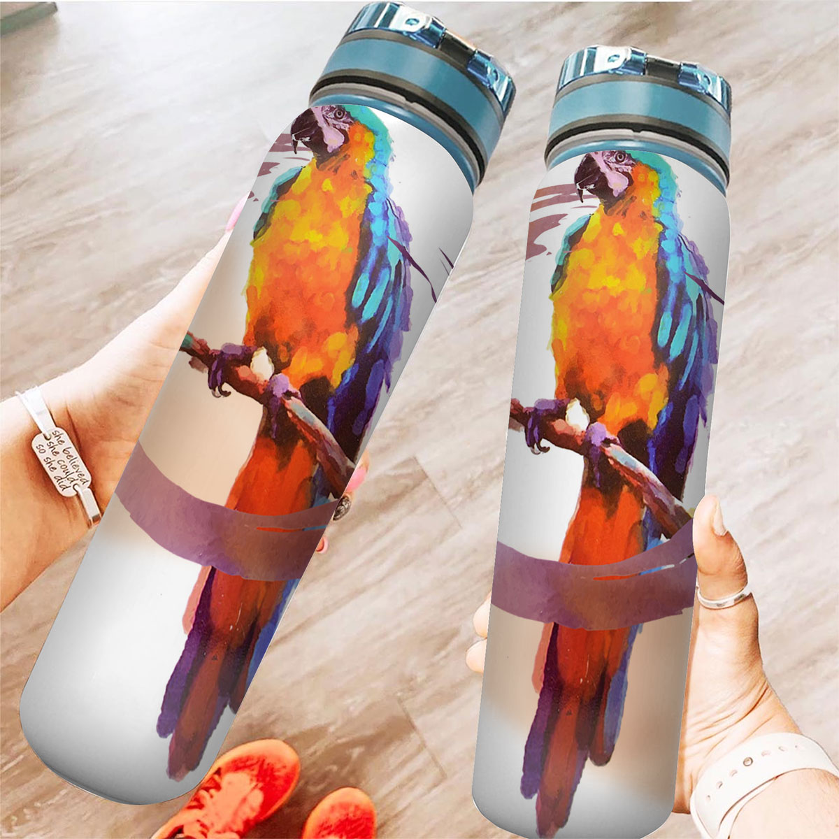 Water Color Parrot Tracker Bottle_1_2.1