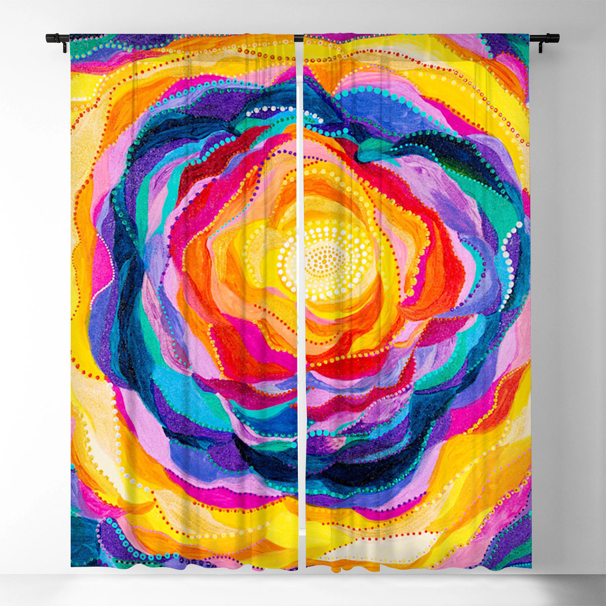 Colorful Rose Window Curtain_1_2.1