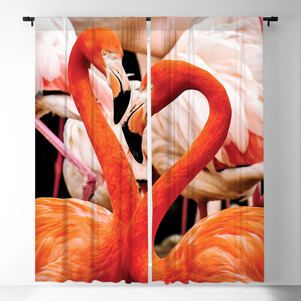 Couple Flamingo Window Curtain_1_2.1