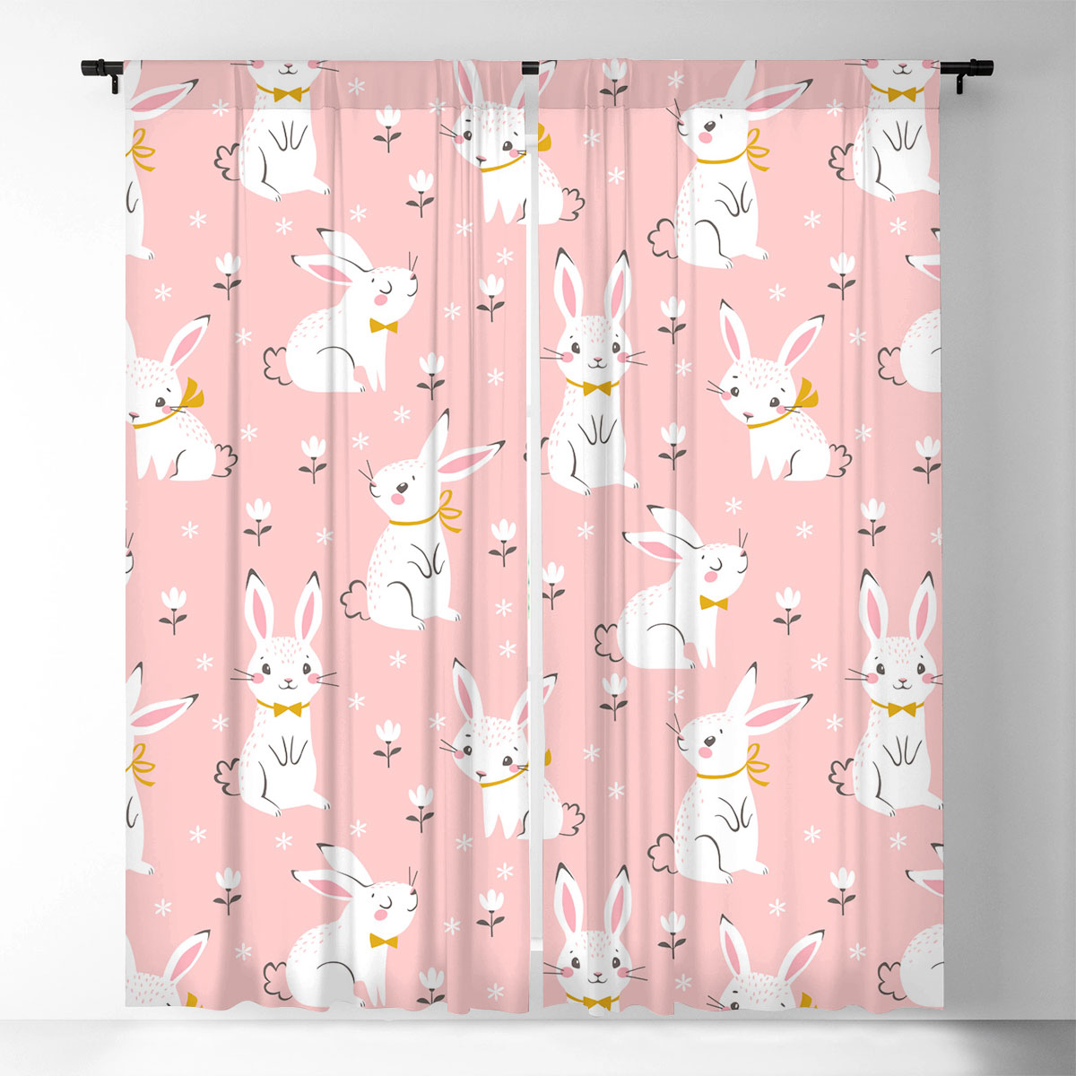 Cute Rabbit Window Curtain_1_2.1