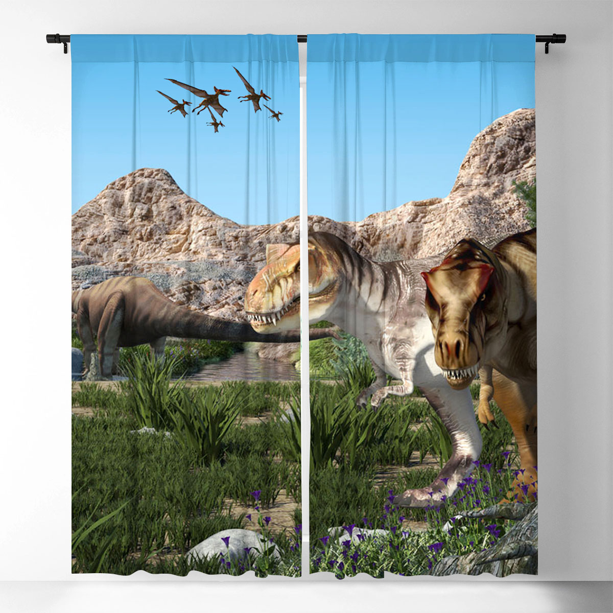 Dinosaur Window Curtain_1_2.1
