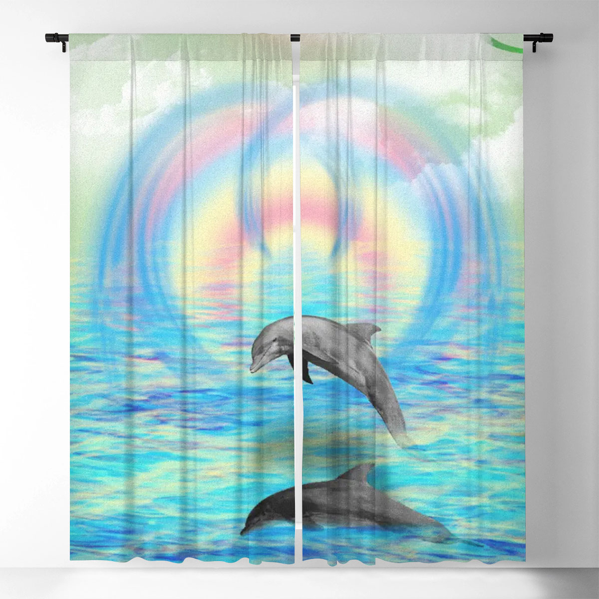 Dolphin Rising Window Curtain_1_2.1