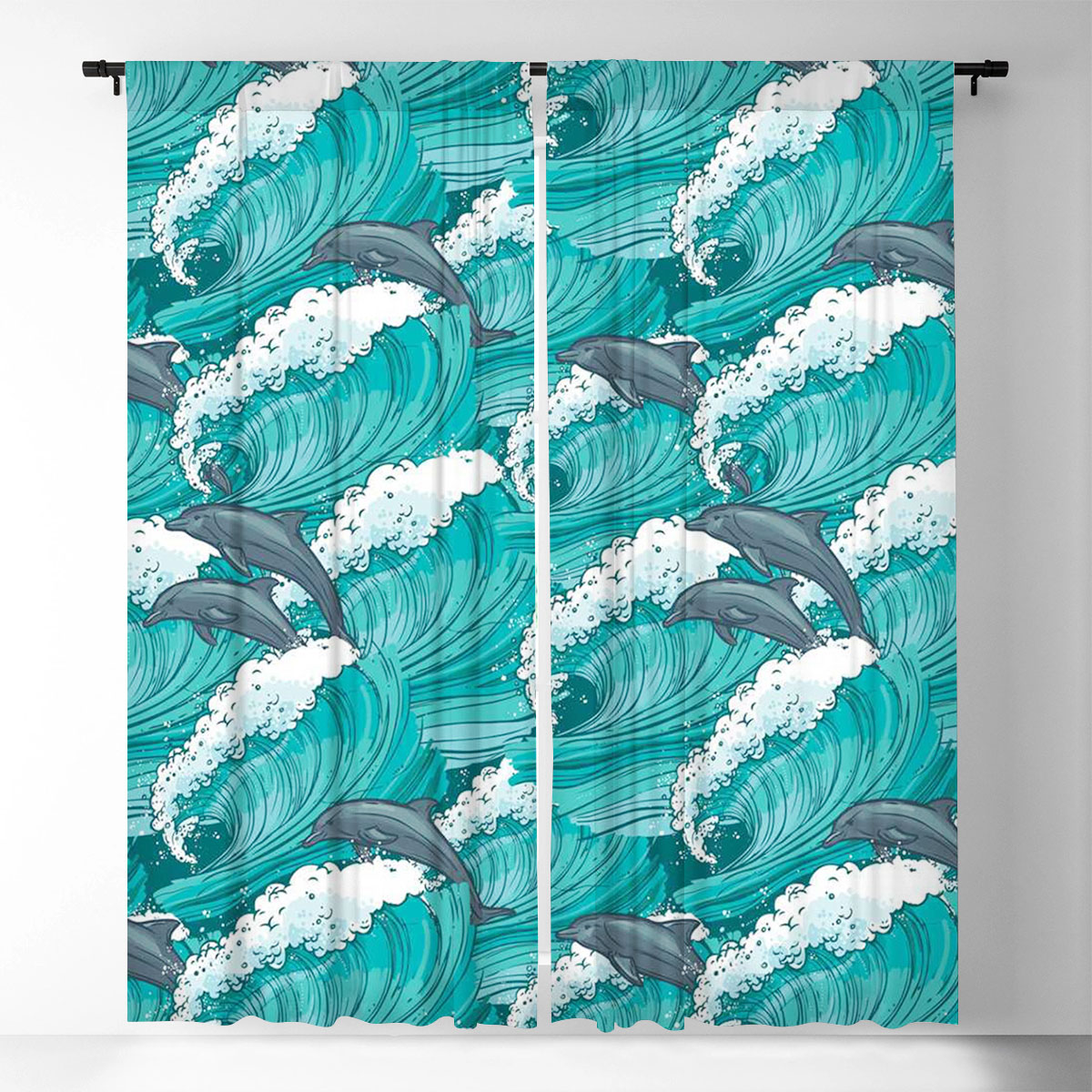 Dolphins Window Curtain_1_2.1