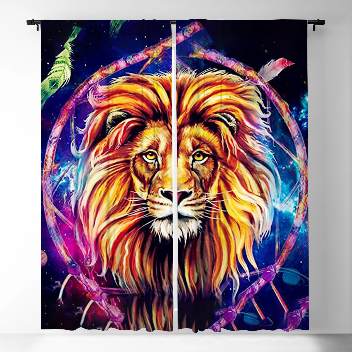 Dreamcatcher Lion Window Curtain_1_2.1