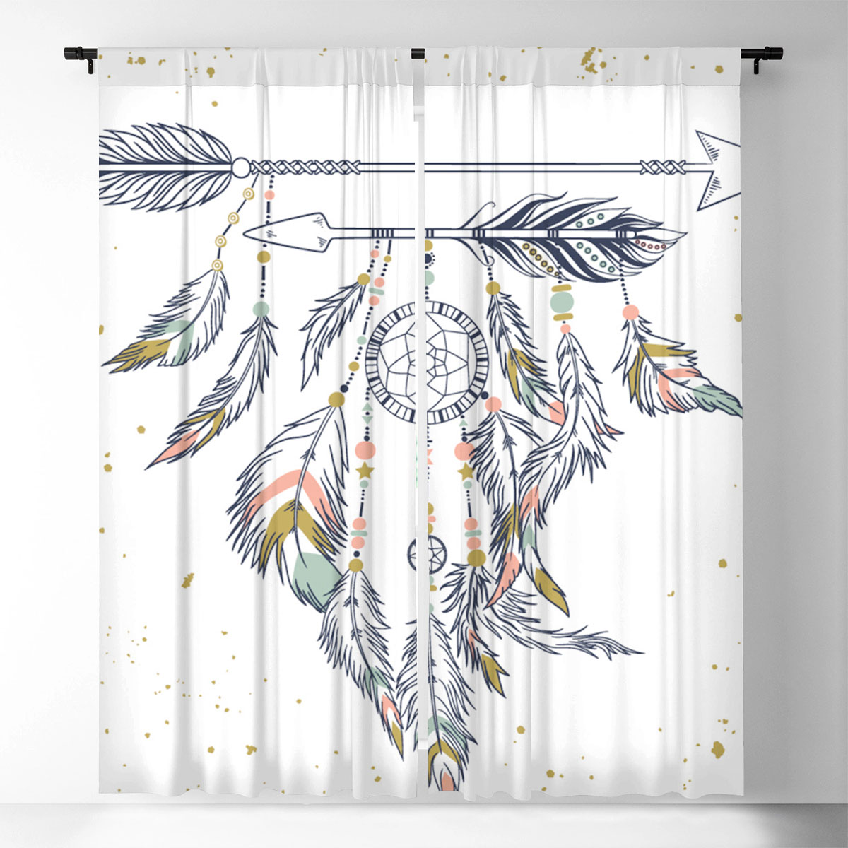 Dreamcatcher Native American Window Curtain_1_2.1