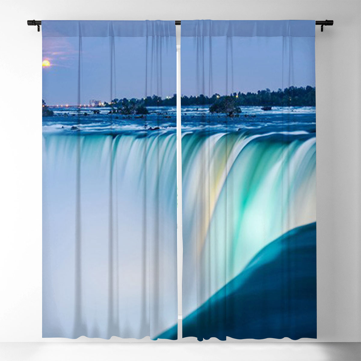 Dusk at Niagara Falls Window Curtain_1_2.1