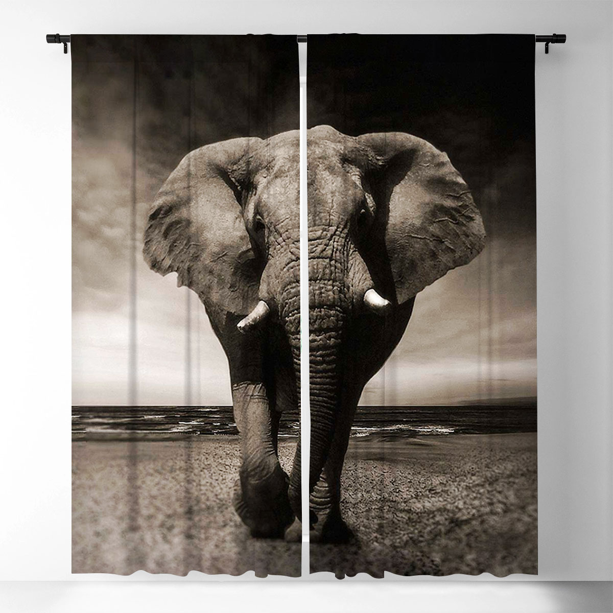 Elephant In The Wild Window Curtain_1_2.1