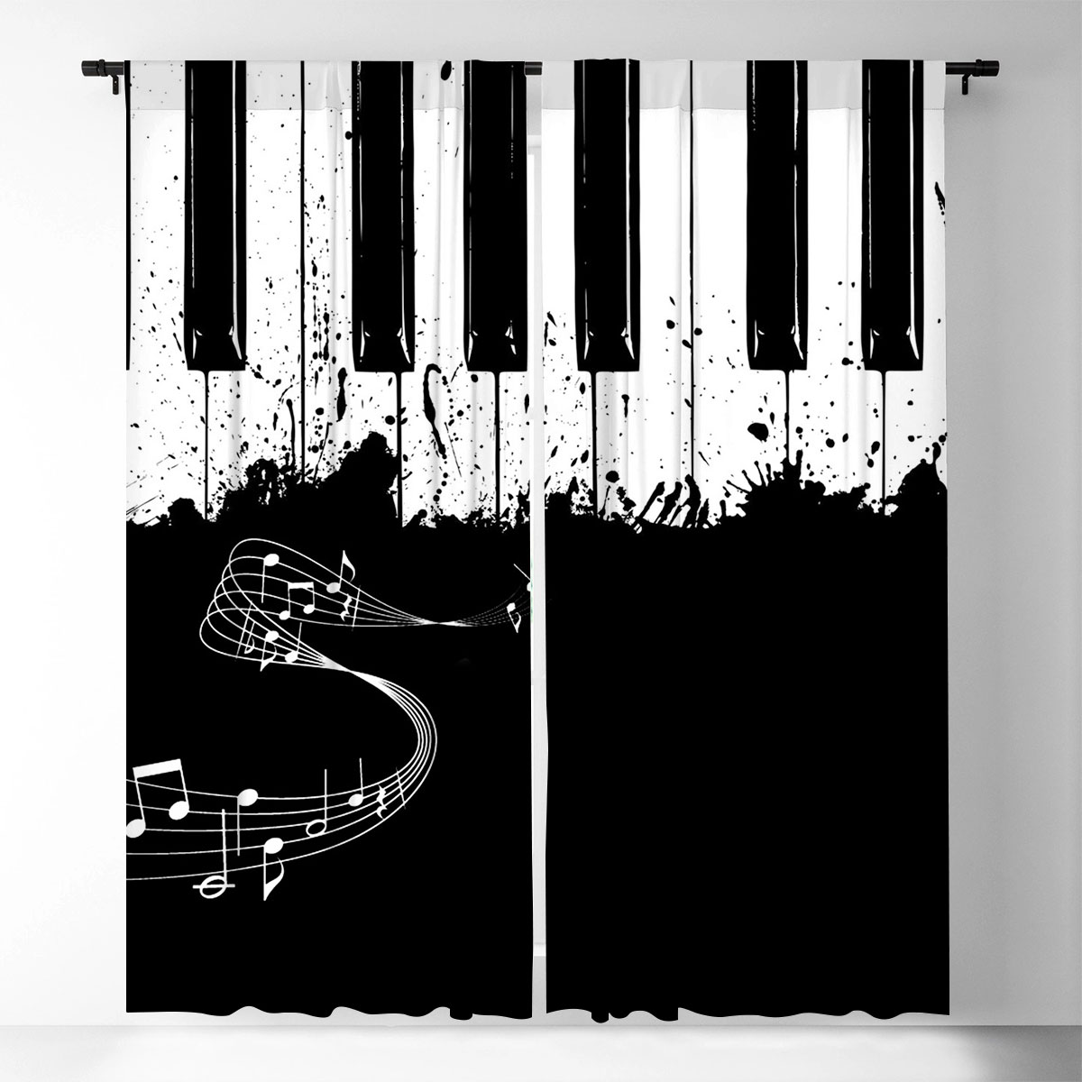 Erosebridal Piano Keys Window Curtain_1_2.1