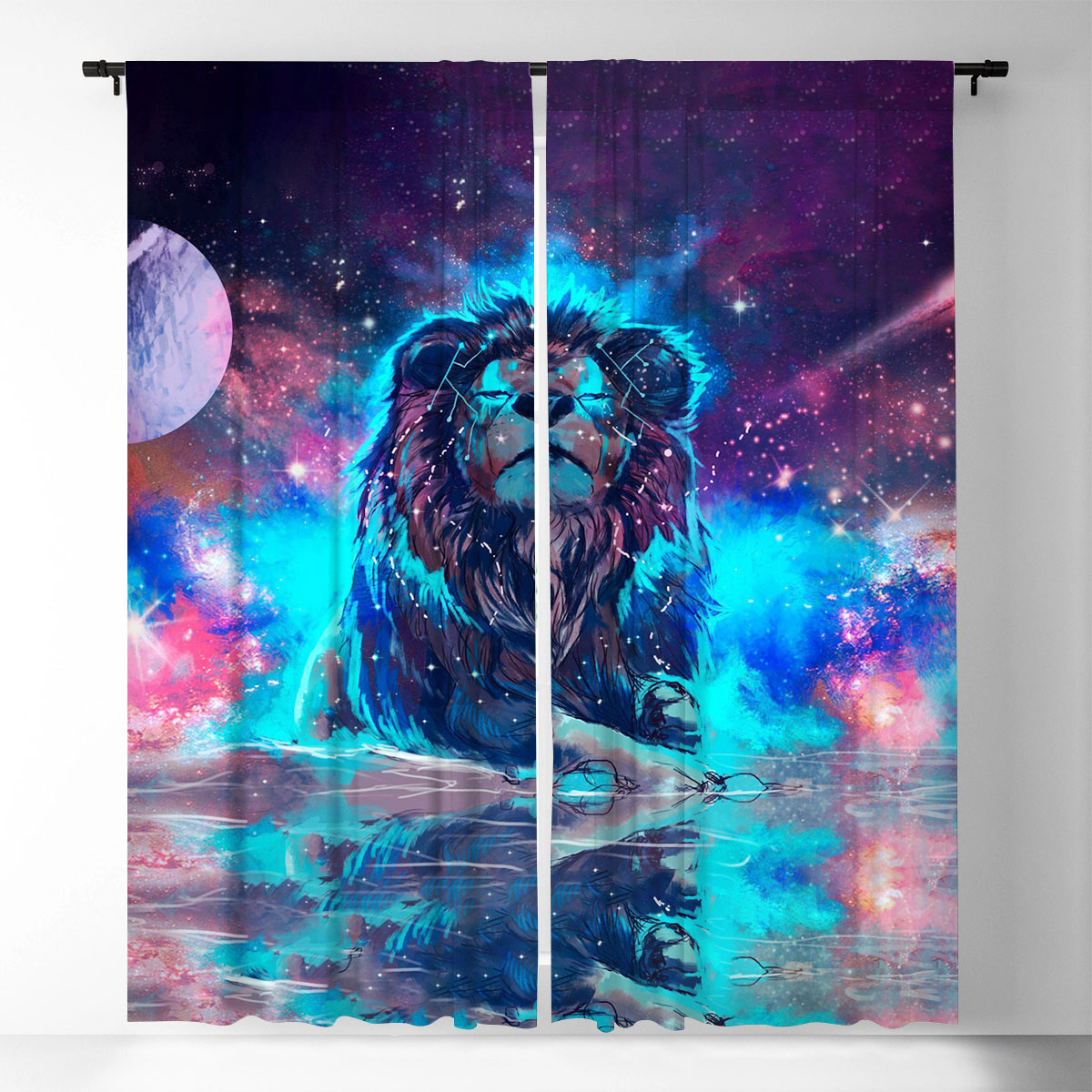 Fantasy Lion Window Curtain_1_2.1