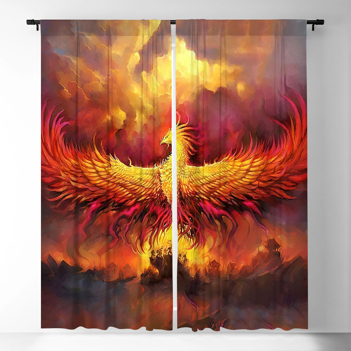 Fantasy Phoenix Window Curtain_1_2.1