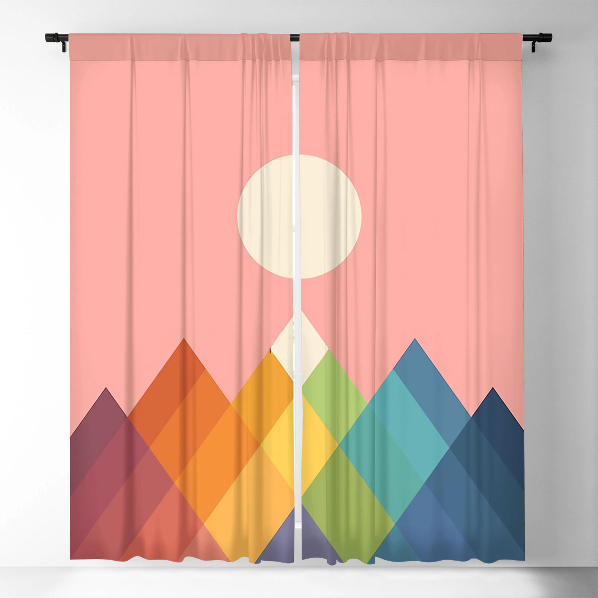 Pink Sunrise Window Curtain_1_2.1