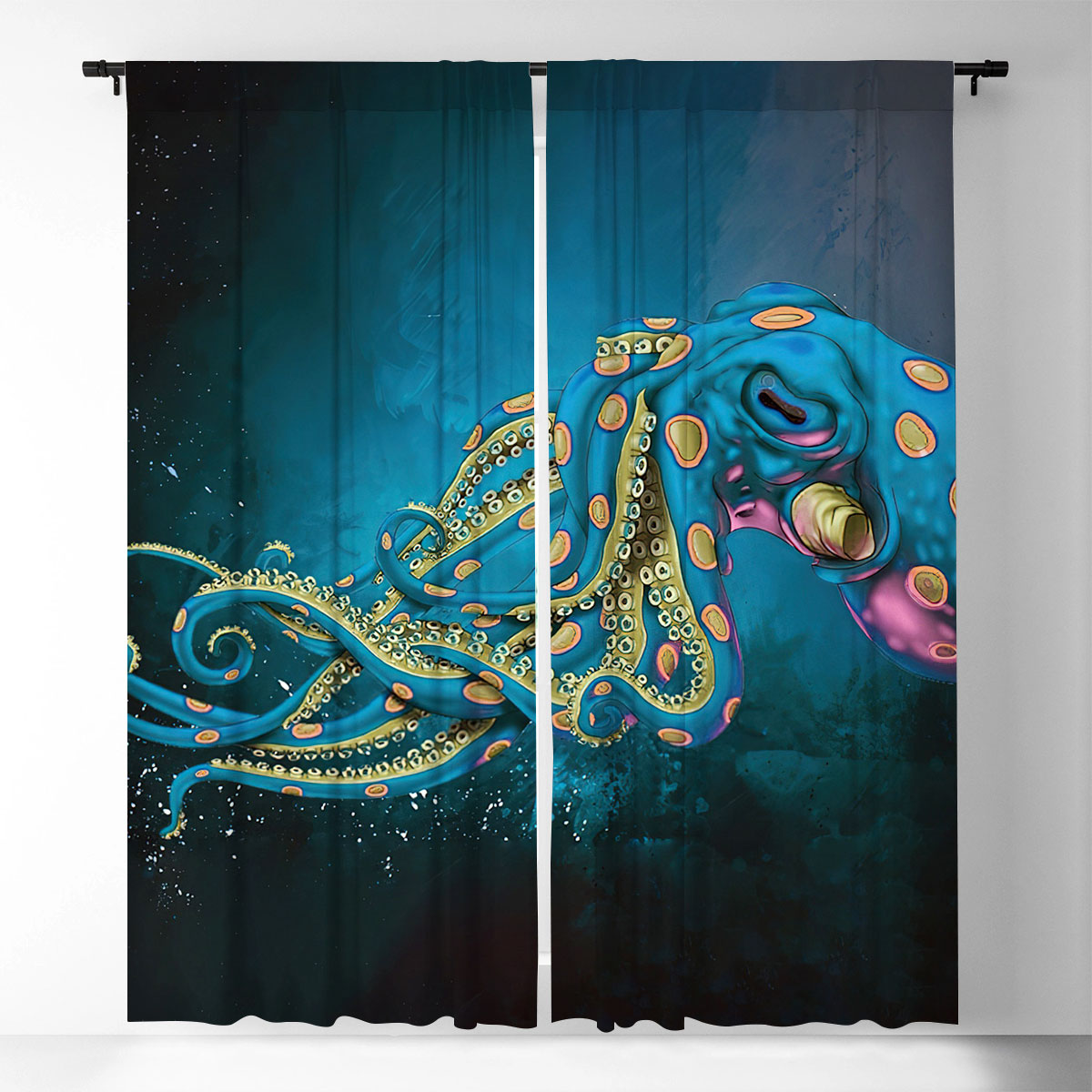 Water Octopus Window Curtain_1_2.1