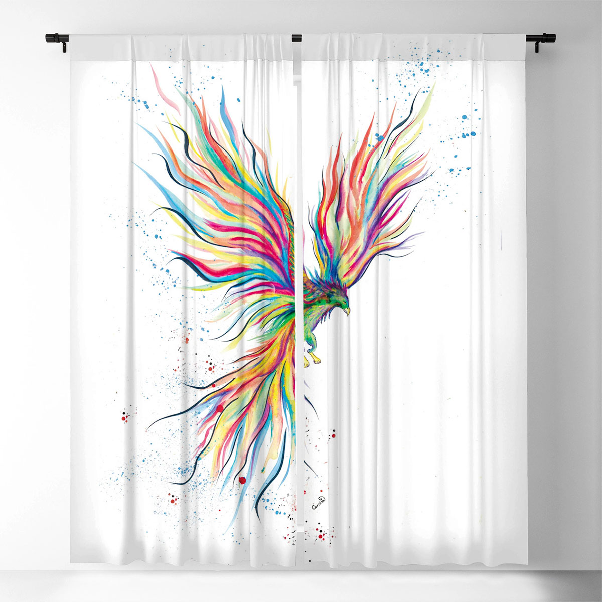 Watercolo Phoenix Window Curtain_1_2.1