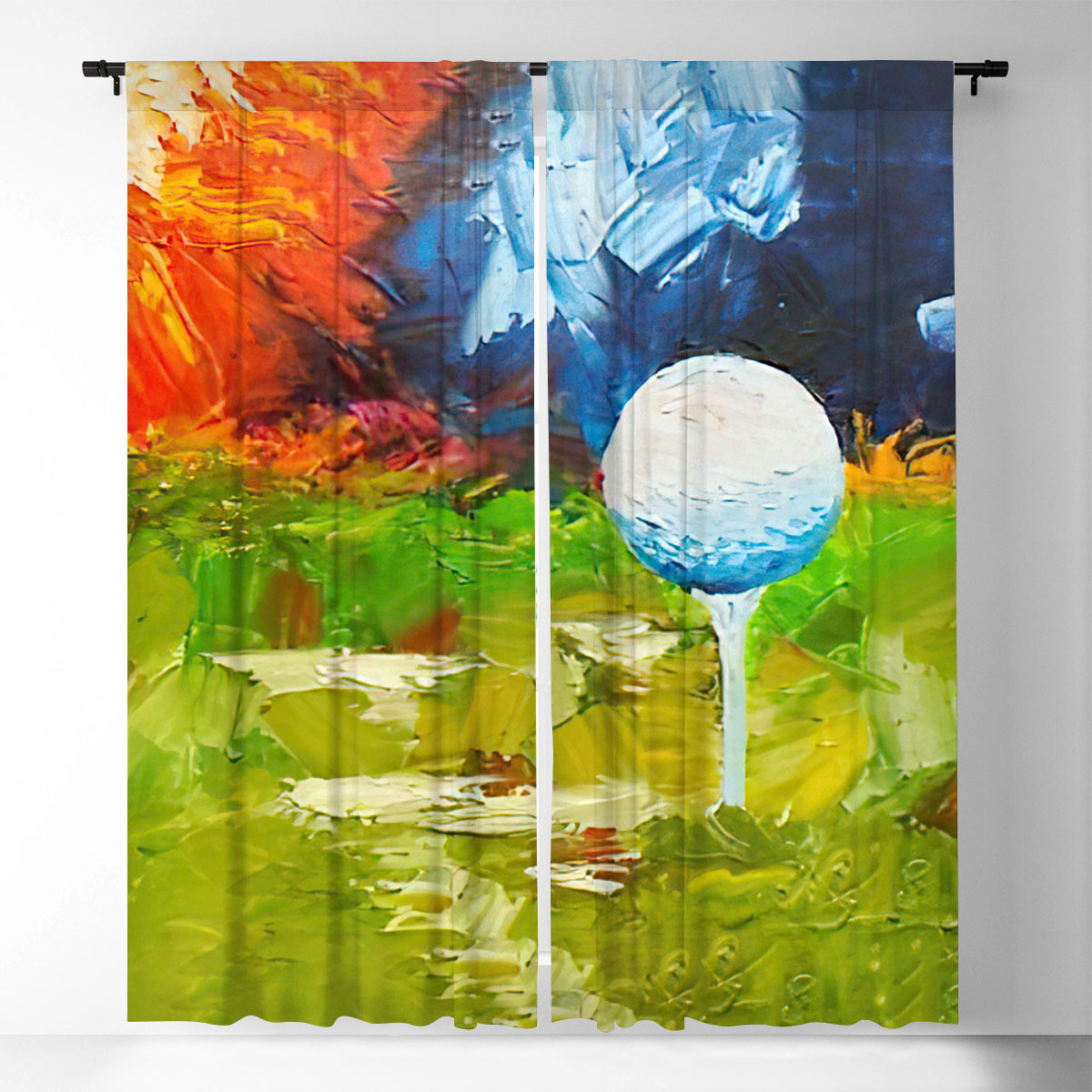 Watercolor Golf Window Curtain_1_2.1