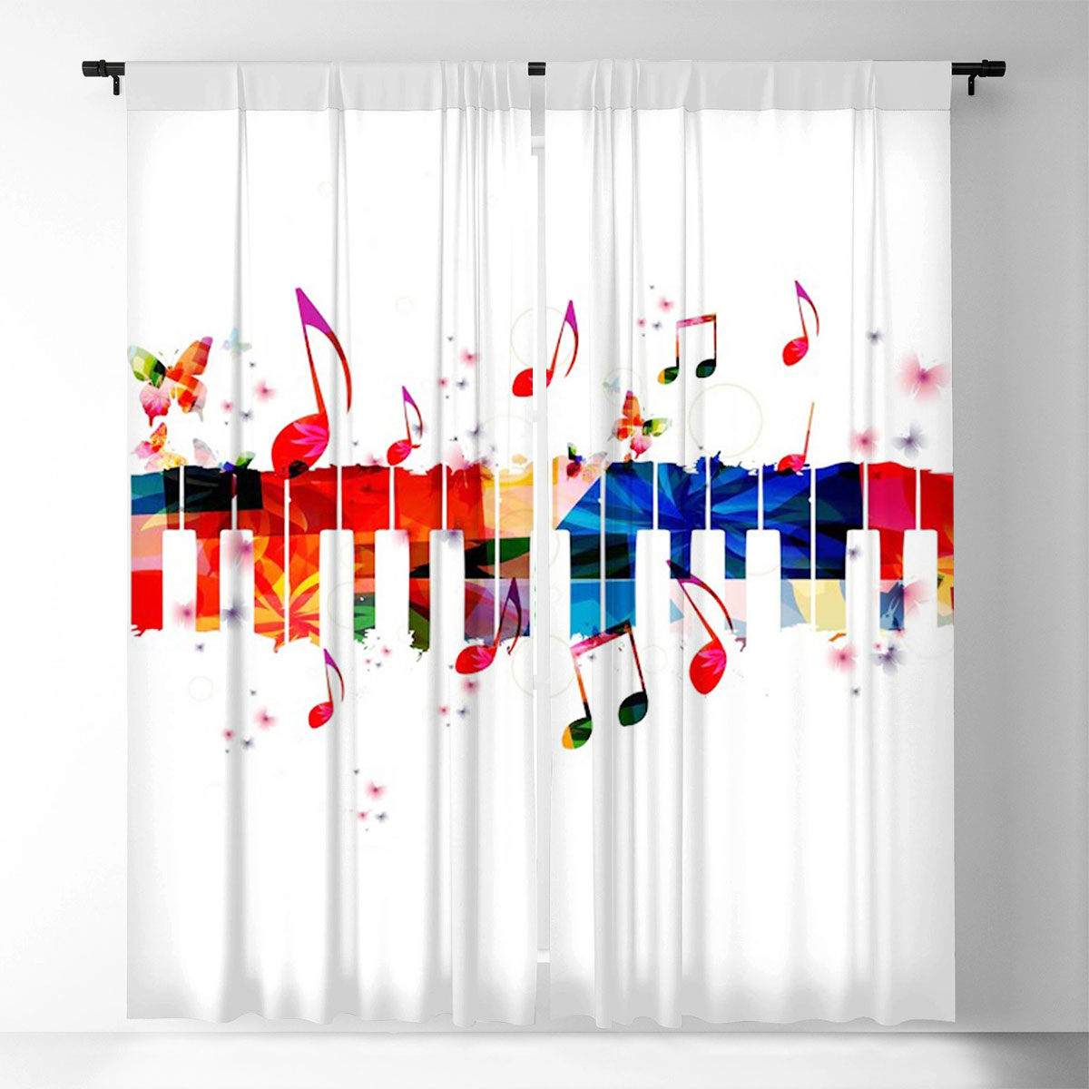 Watercolor Music Note Window Curtain_1_2.1