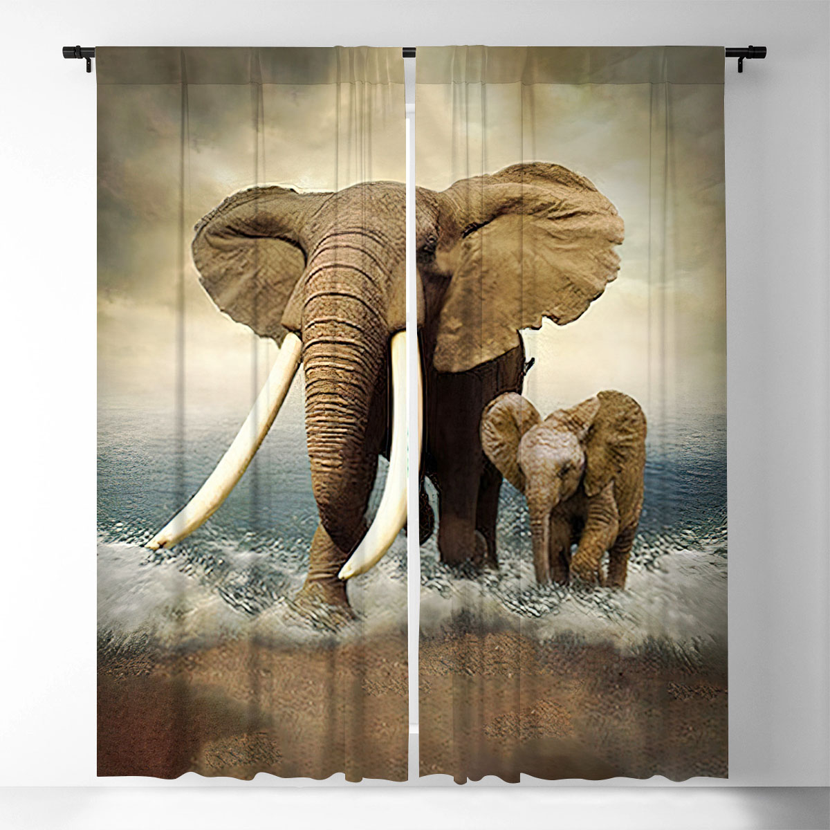 Wild Elephant Window Curtain_1_2.1