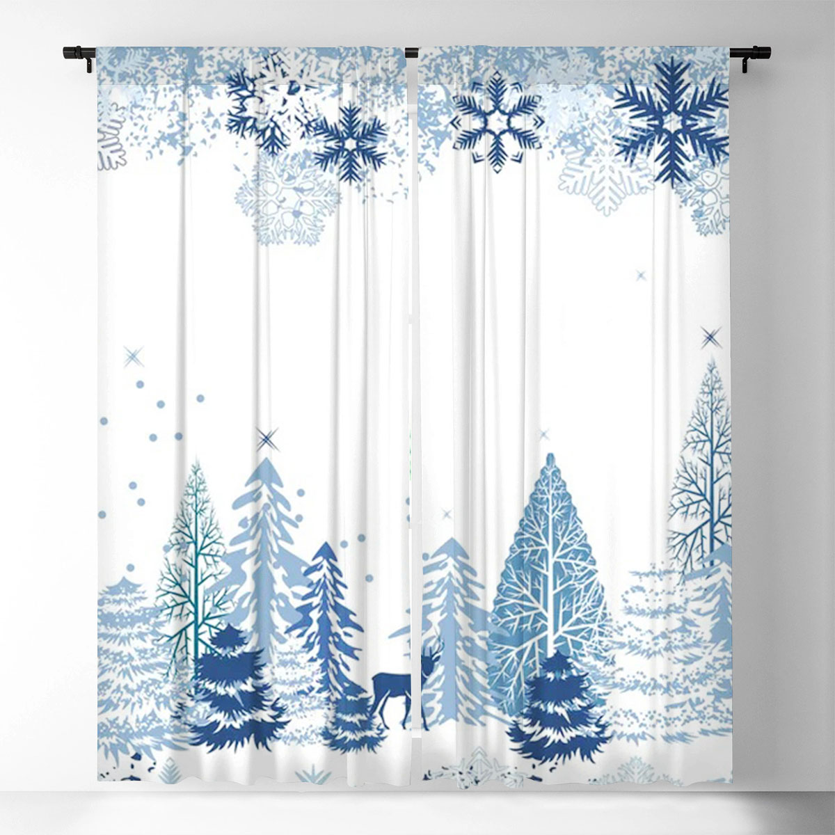 Winter And Snow Window Curtain_1_2.1