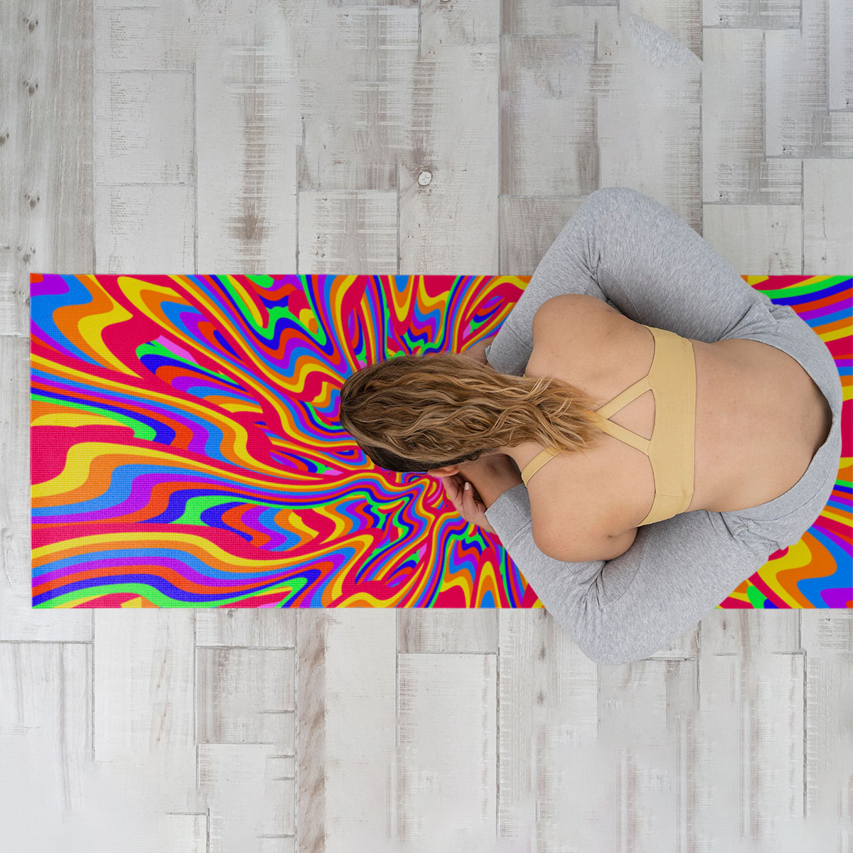 Watercolor Hippie Trippy Yoga Mat_1_2.1
