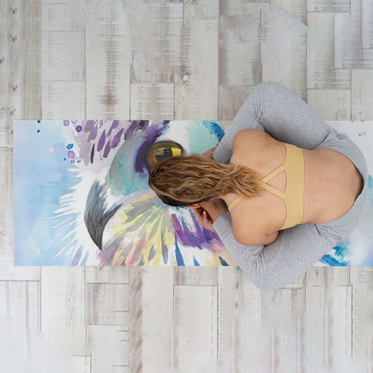 Watercolor Owl Yoga Mat_1_2.1