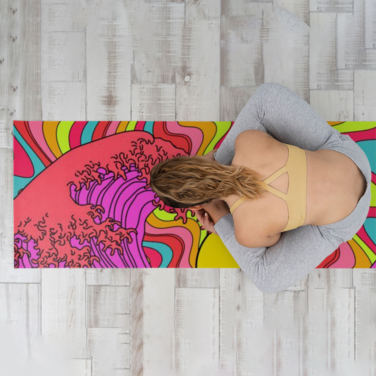 Waves And Sunset Yoga Mat_1_2.1