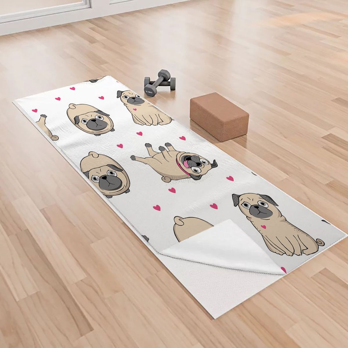 Cute Dog Yoga Towels_1_2.1