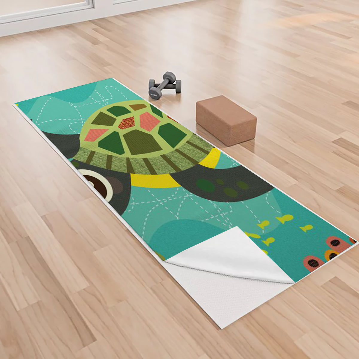 Cute Turtle Yoga Towels_1_2.1