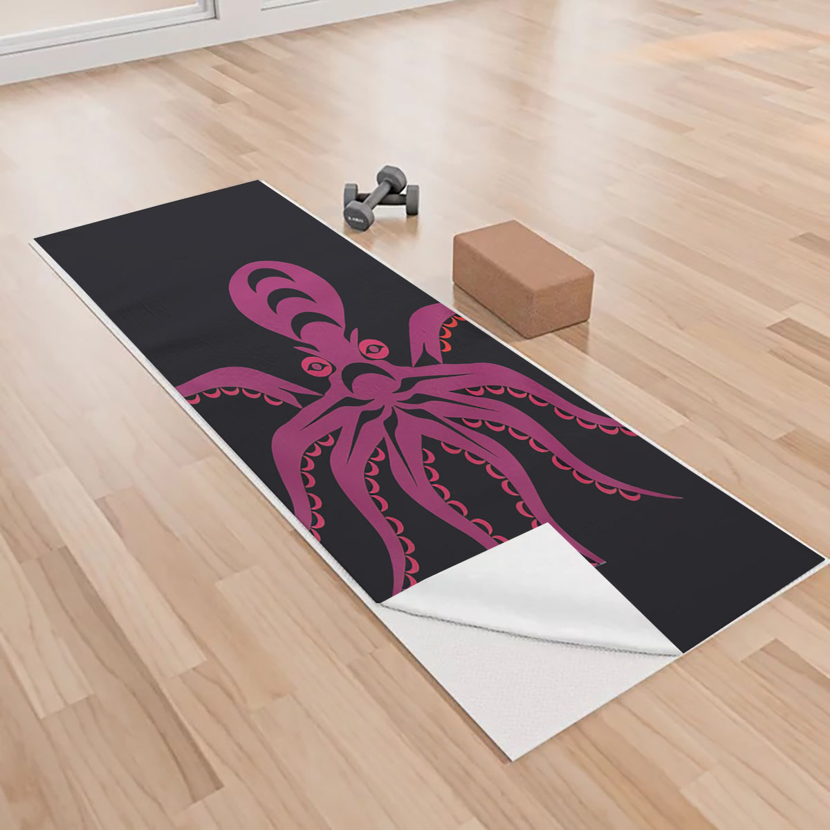 Pink Octopus Yoga Towels_1_2.1